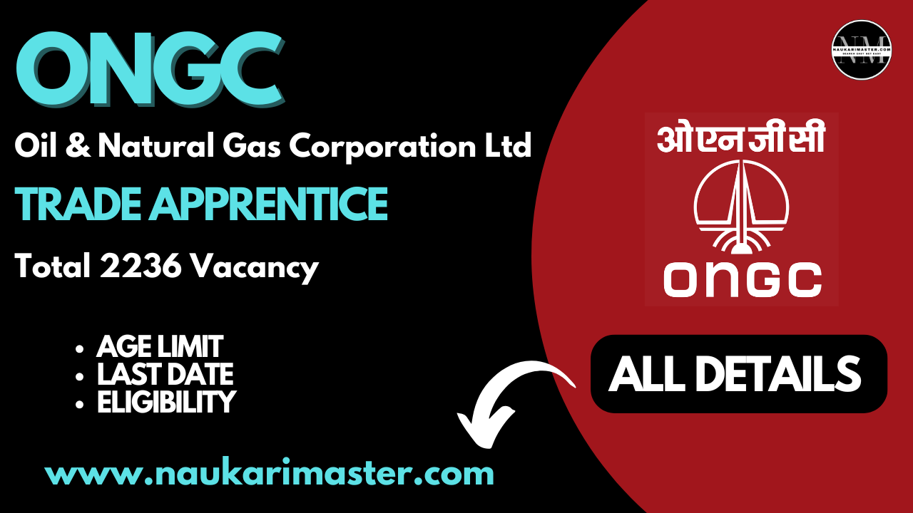 ONGC Trade Apprentice Vacancy 2024