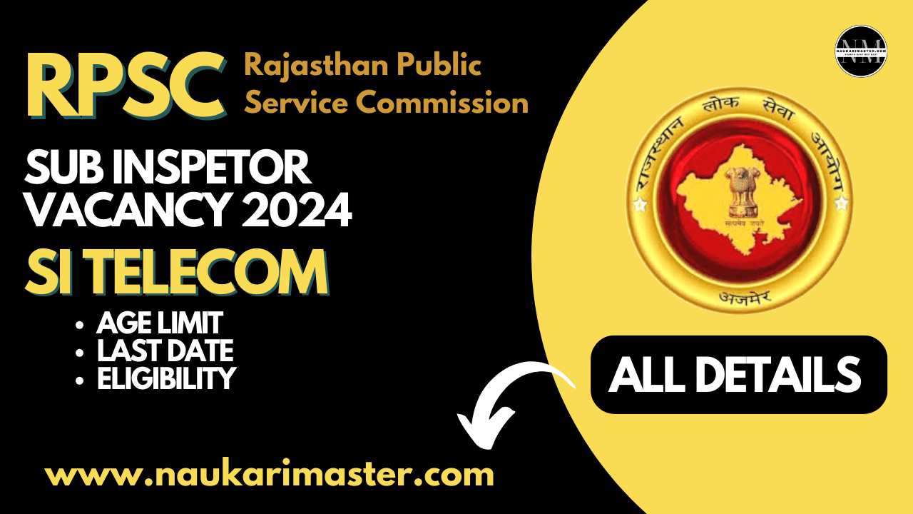 RPSC SI Telecom Vacancy 2024